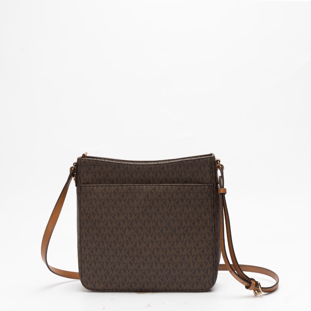 Michael Kors Jet Set Travel Signature Logo Messenger Bag