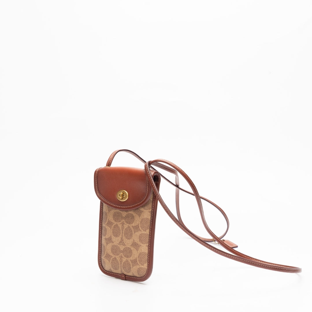 Coach Flat Turnlock Phone Crossbody Bag