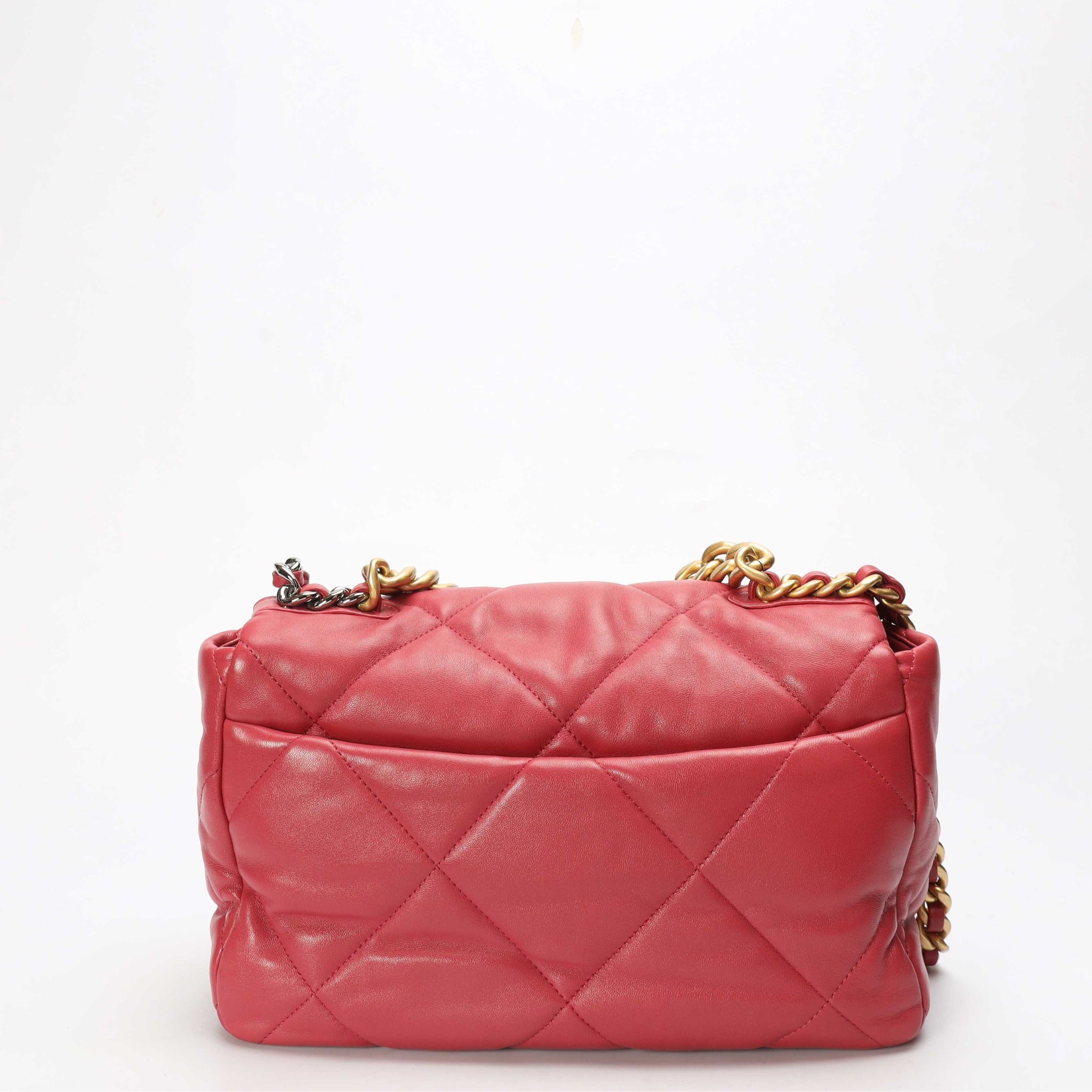 Chanel 19 Red Chain Shoulder Bag