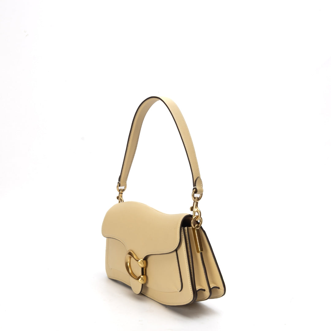 Coach Beige Twisted Tabby Shoulder Bag