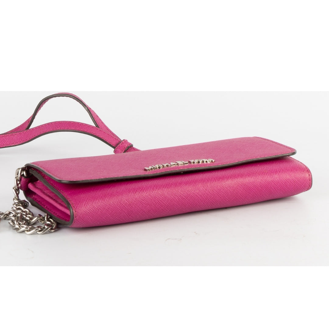Michael Kors Jet Set Travel Saffiano Leather Chain Wallet