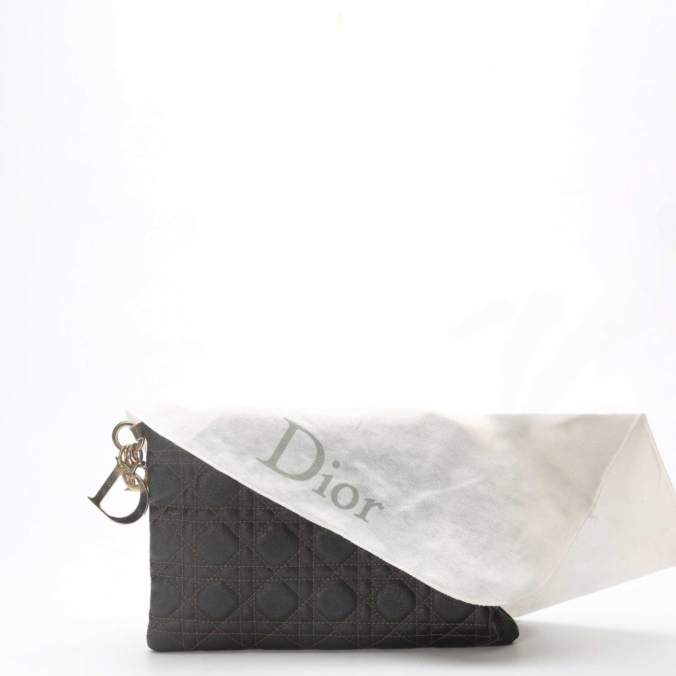 Dior Brown Cannage Black Pouch