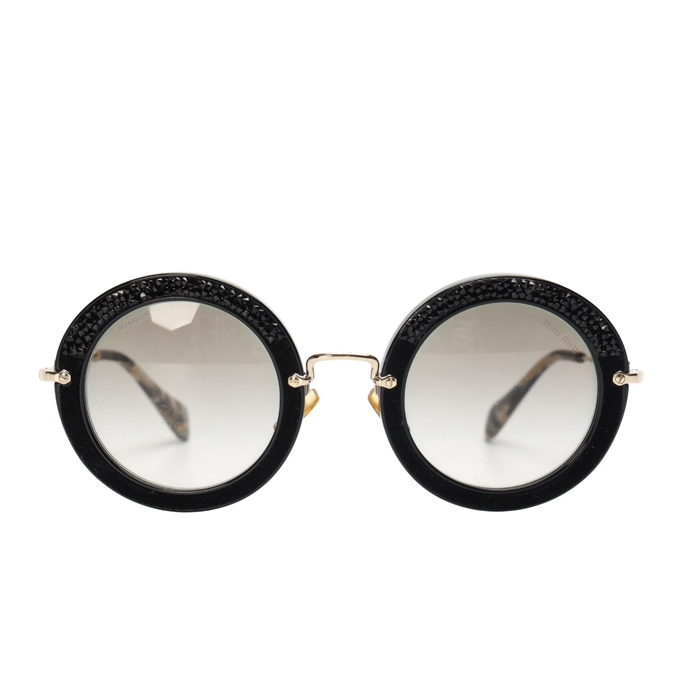 Miu Miu Black Round Sunglasses