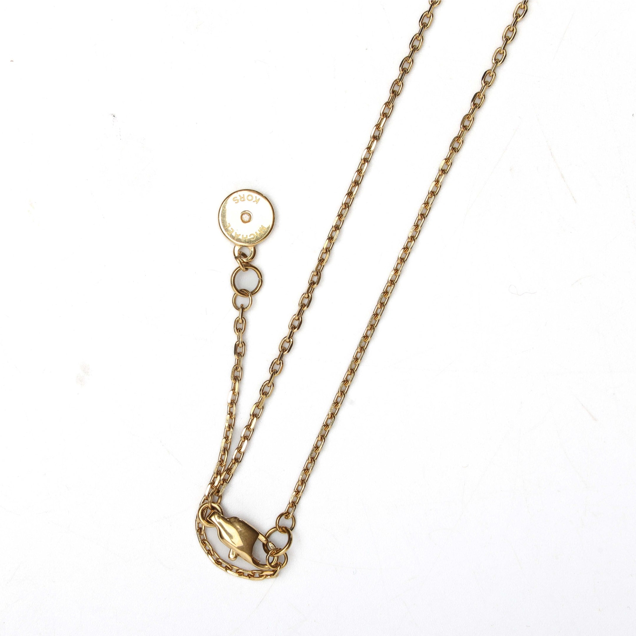 Michael Kors Pavé Gold-Tone Heart Pendant Necklace