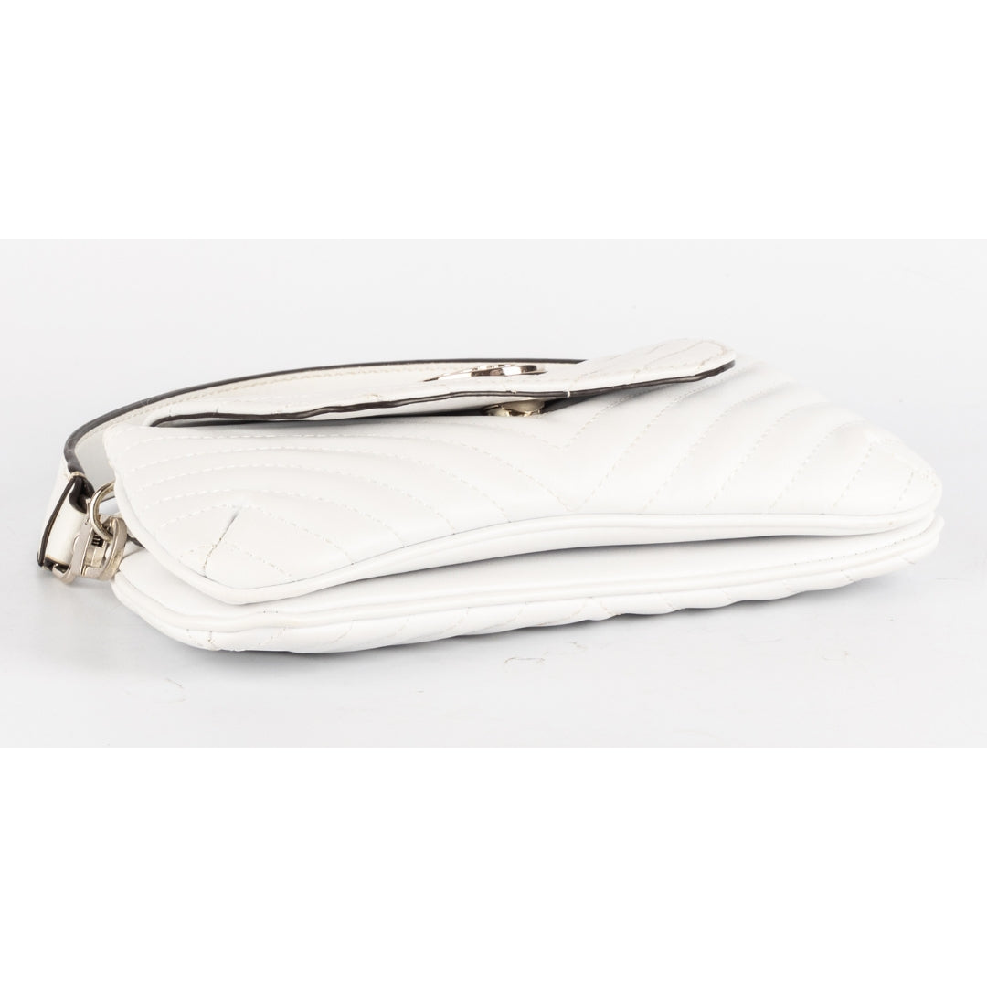Guess White Quilted Shoulder Bag