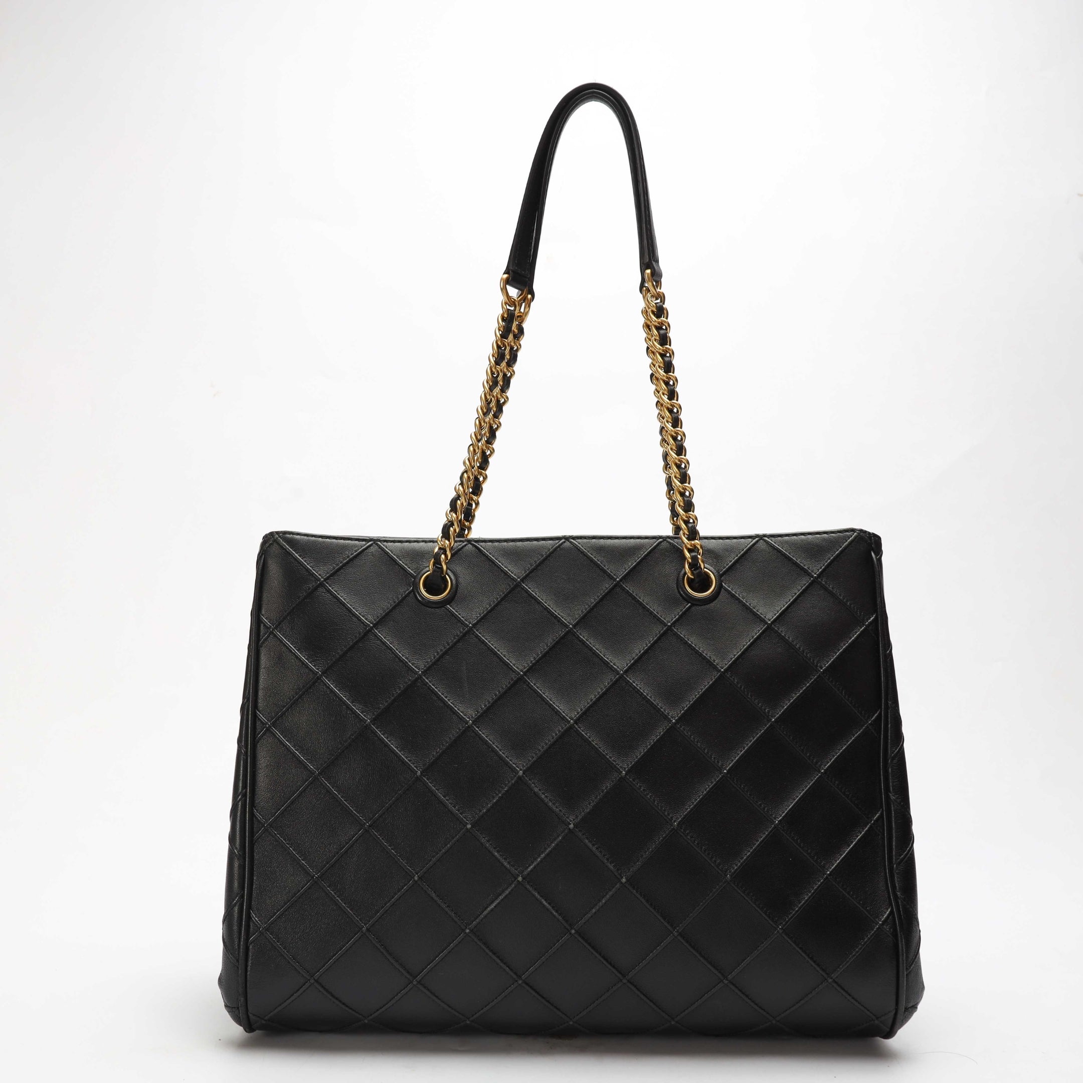 Tory Burch Fleming Black Soft Chain Large Tote