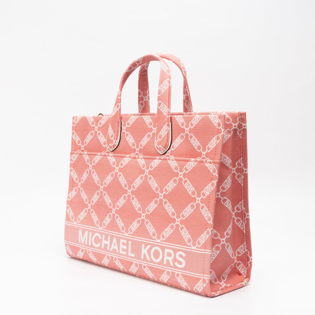 Michael Kors Gigi Logo Grab Coral Tote