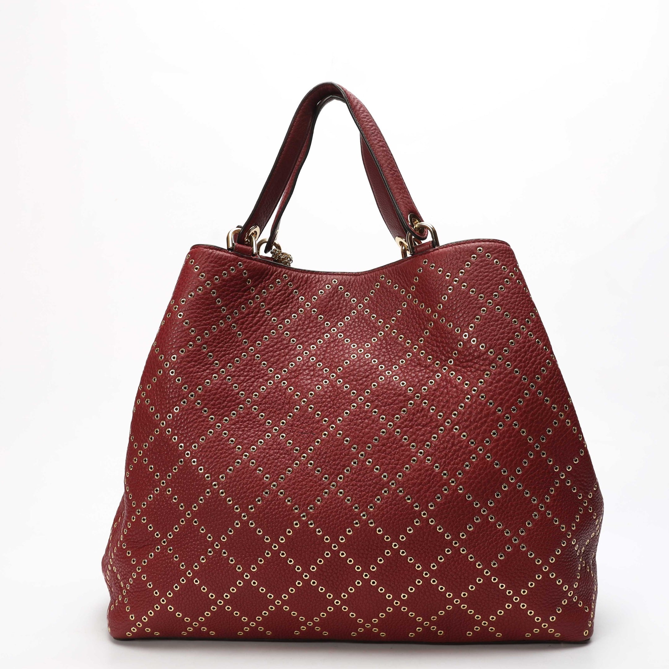 Michael Kors Red Studded Brooklyn Tote