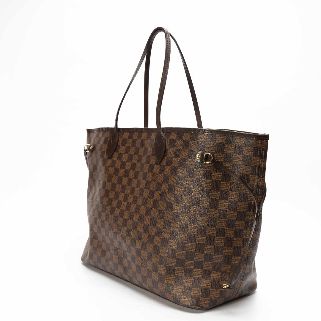 Louis Vuitton Damier Ebene Neverfull GM Tote Bag