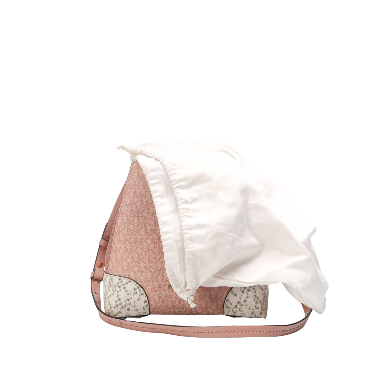 Michael Kors Pink Mercer Logo Bucket Bag