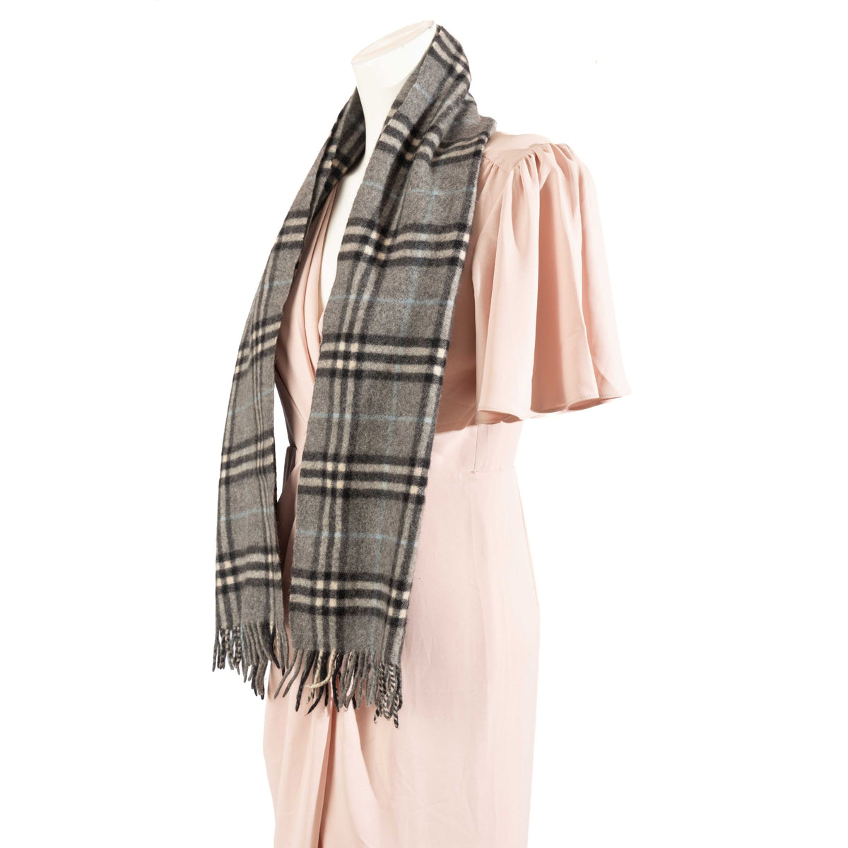 Burberry Grey Check Scarf