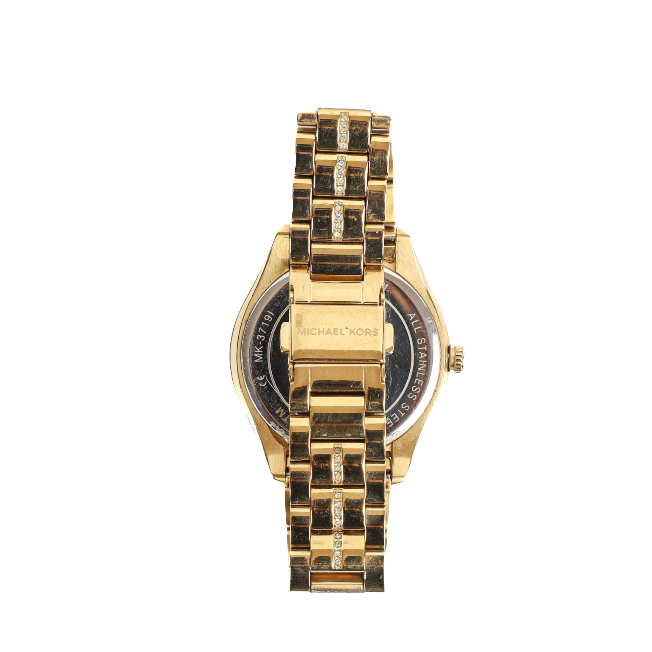 Michael Kors Gold Tone Crystal Pave Lauryn Watch