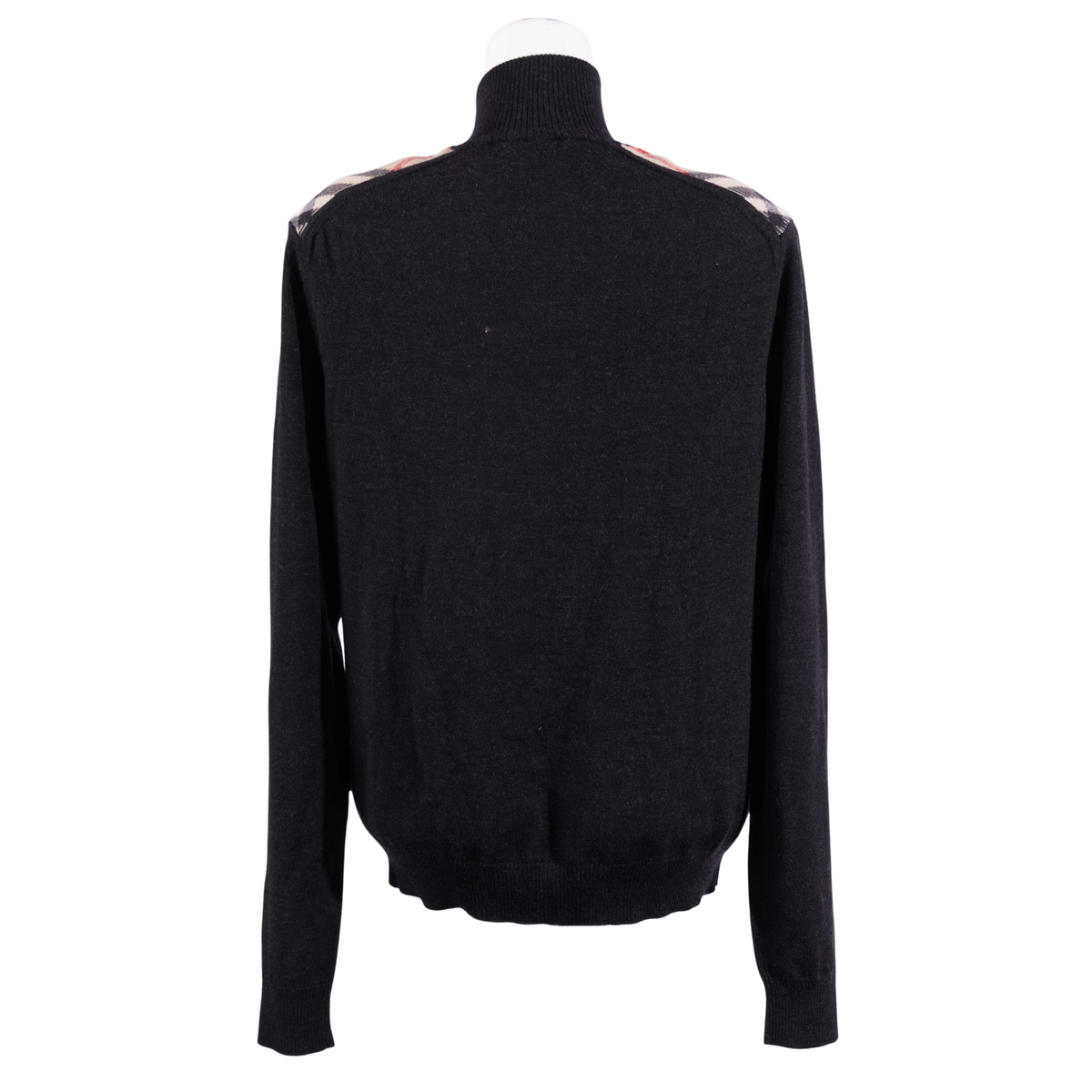 Burberry Check Half-Zip Sweater