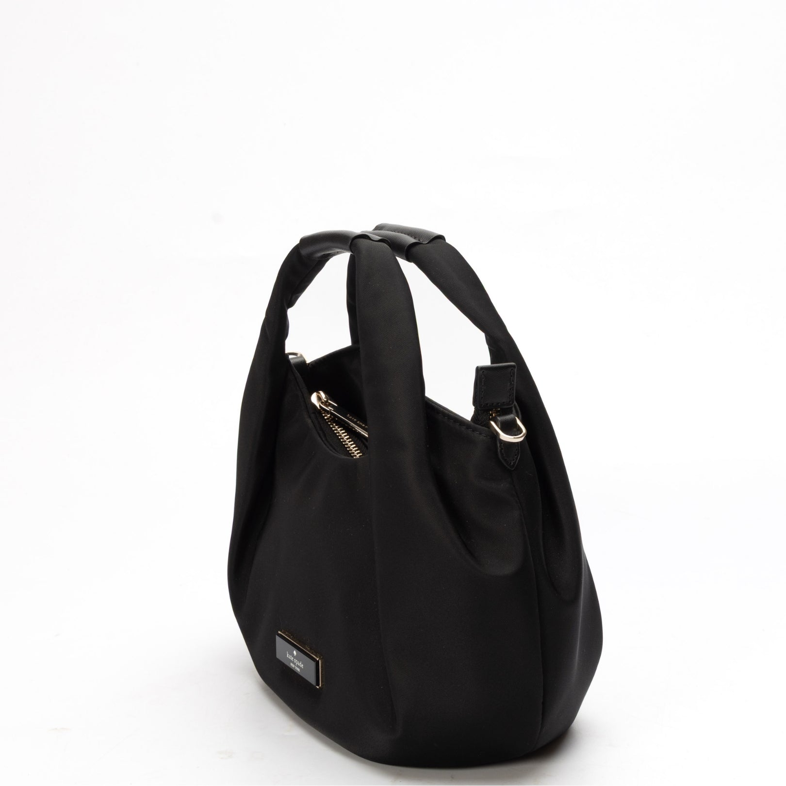 Kate Spade Carter Nylon Pleated Black Crossbody Bag