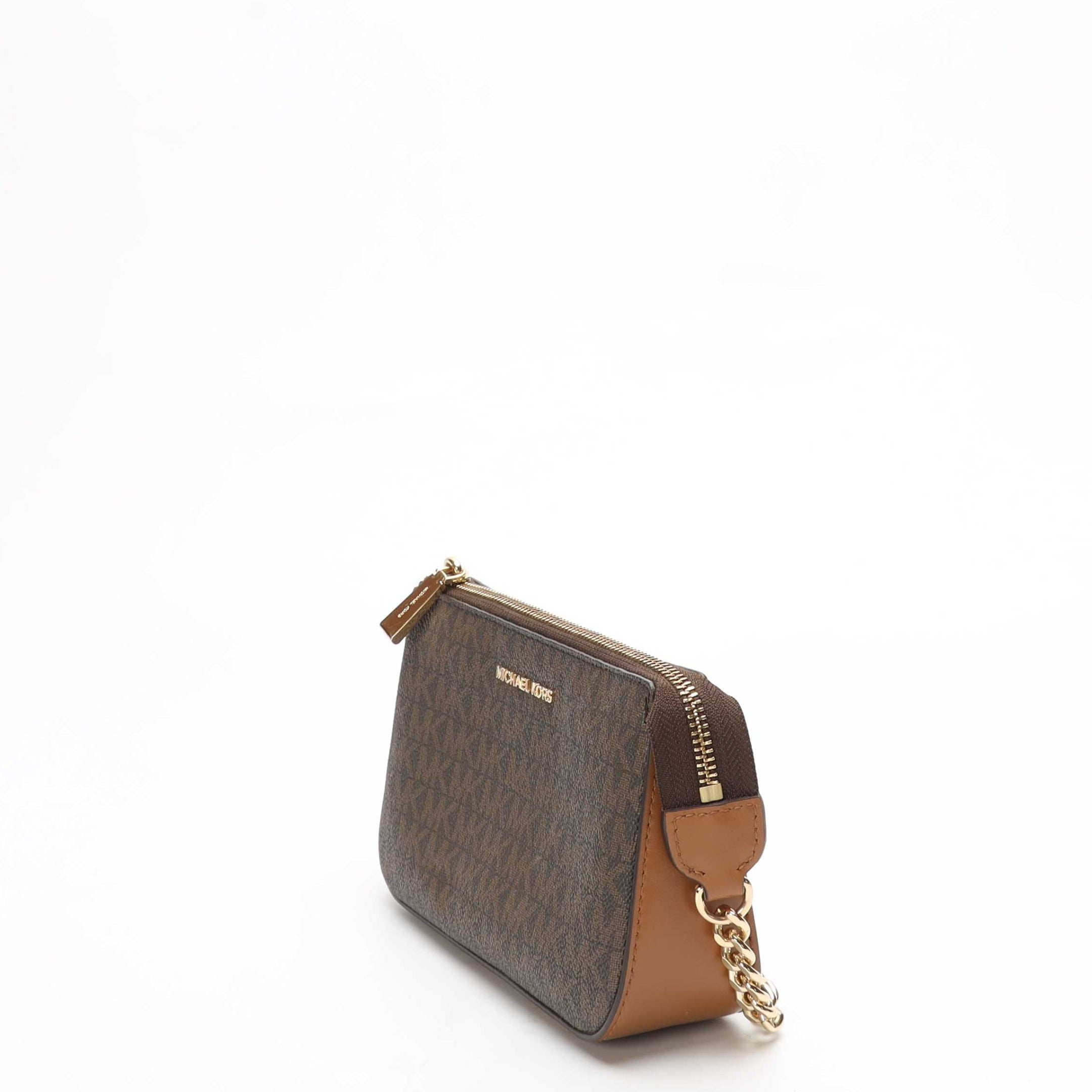 Michael Kors Brown Jet Set Small Chain Pouchette
