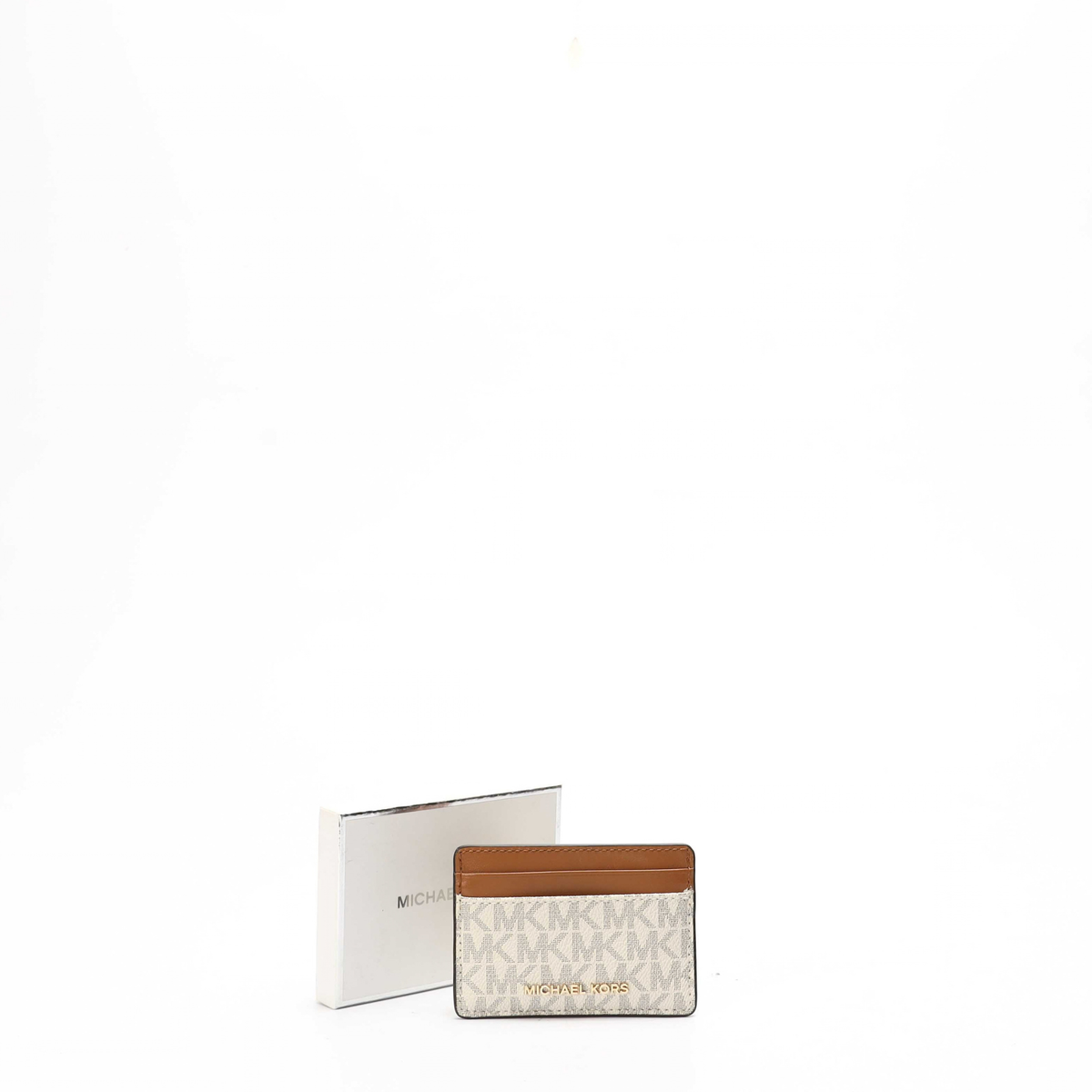 Michael Kors Logo Vanilla Card Case