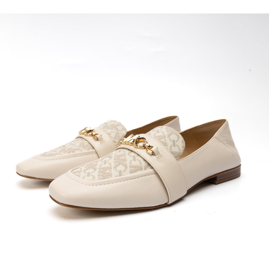 Michael Kors Tiffanie Leather and Empire Signature Logo Mule