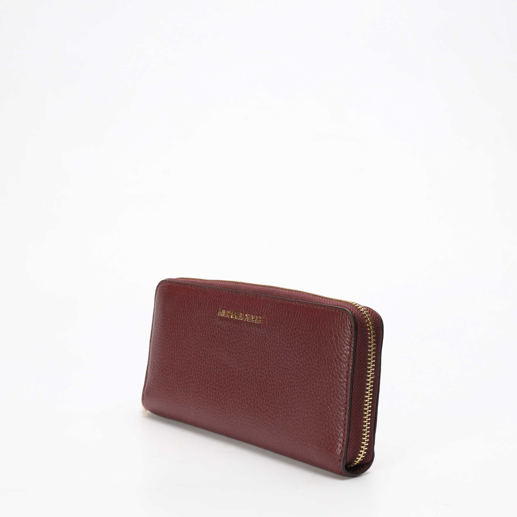 Michael Kors Jet Set Burgundy Zip Around Wallet