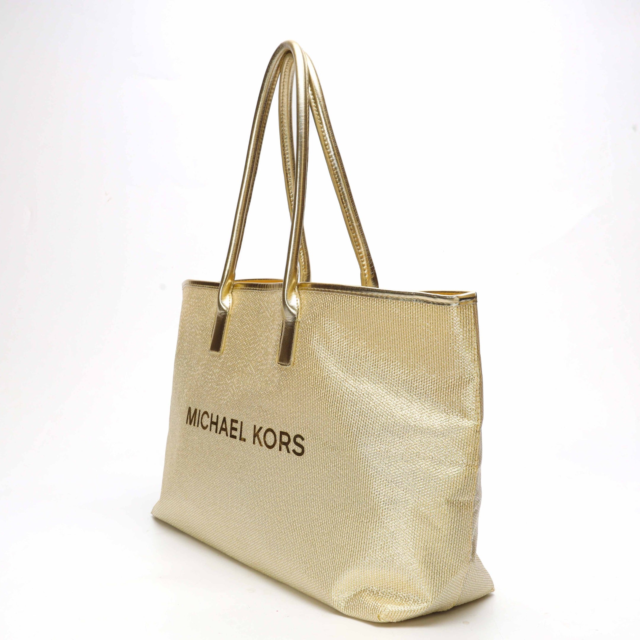 Michael Kors Gold Metallic Shopper Tote