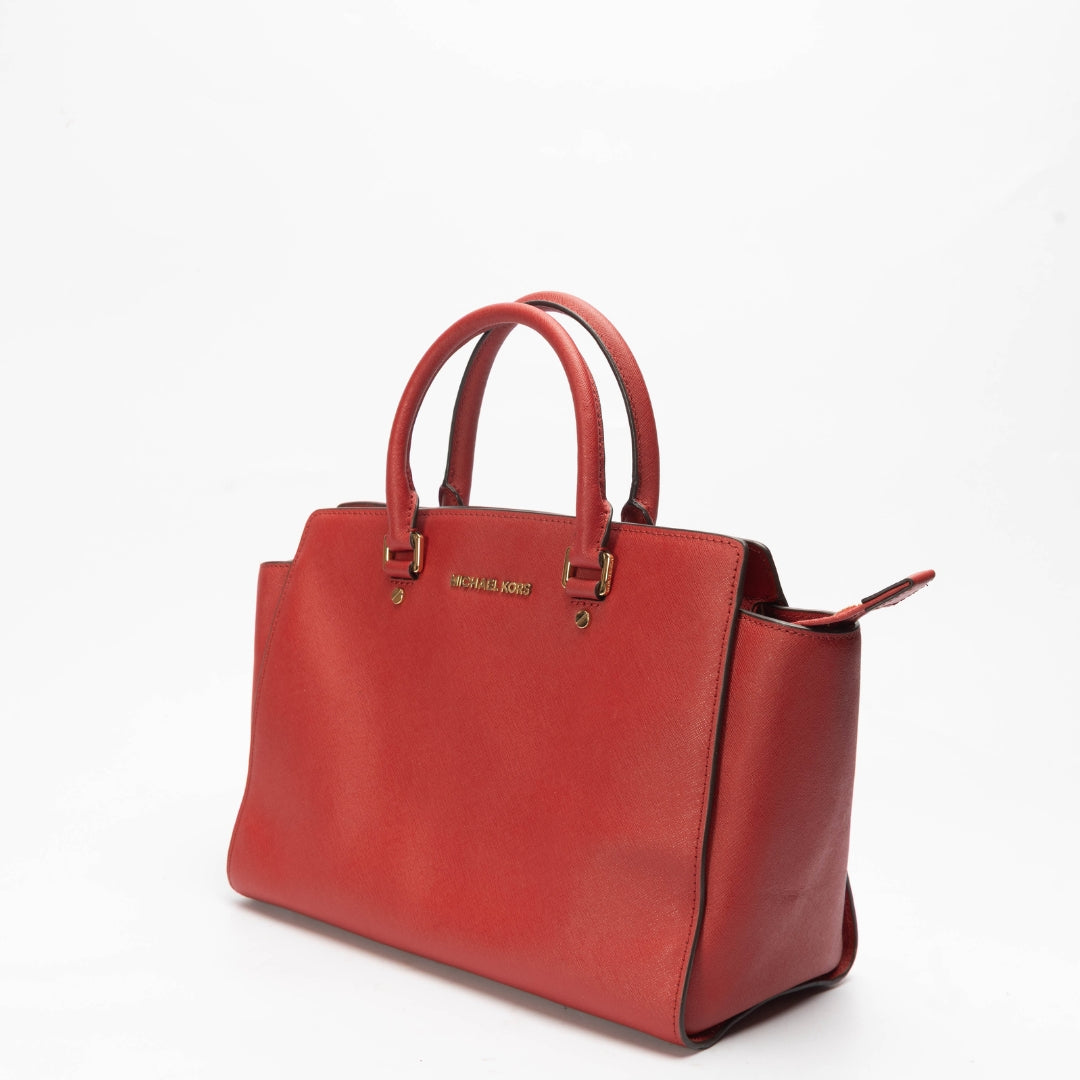 Michael Kors Red Selma Satchel