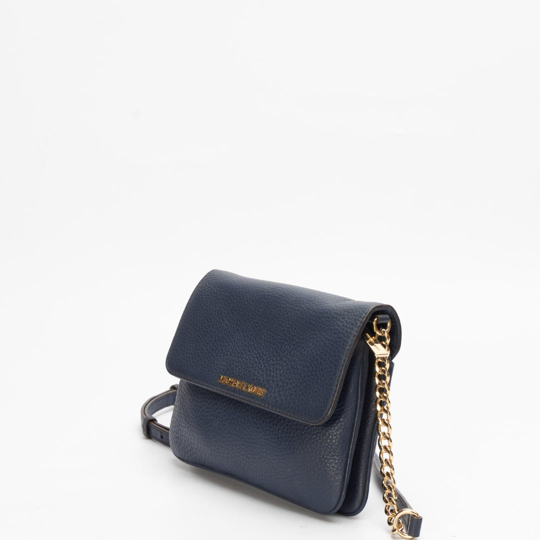 Michael Kors Blue Jet Set Flap Crossbody Bag