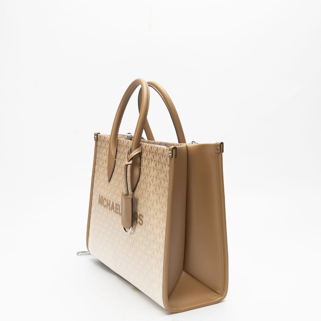 Michael Kors Mirella Brown Ombré Logo Tote