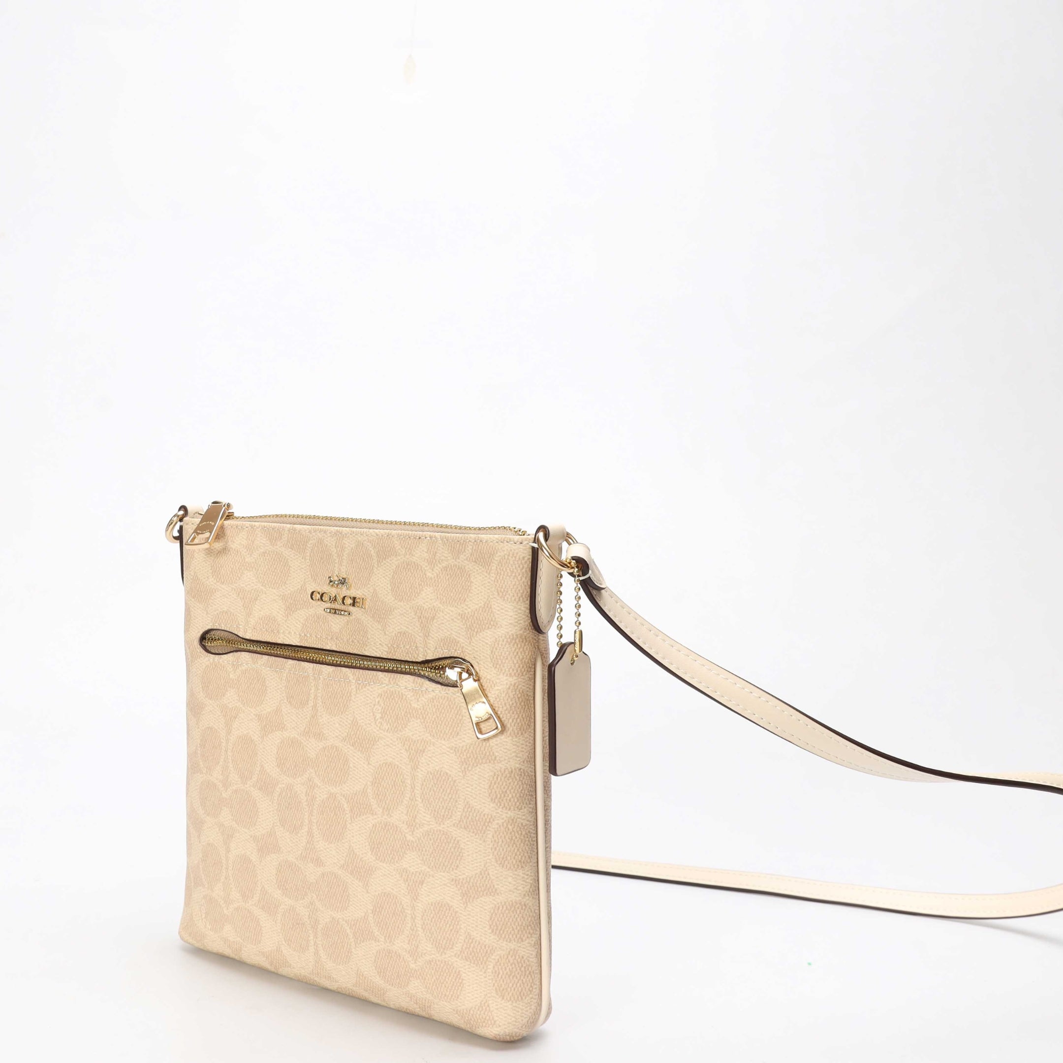 Coach Beige Mini Rowan File Crossbody Bag