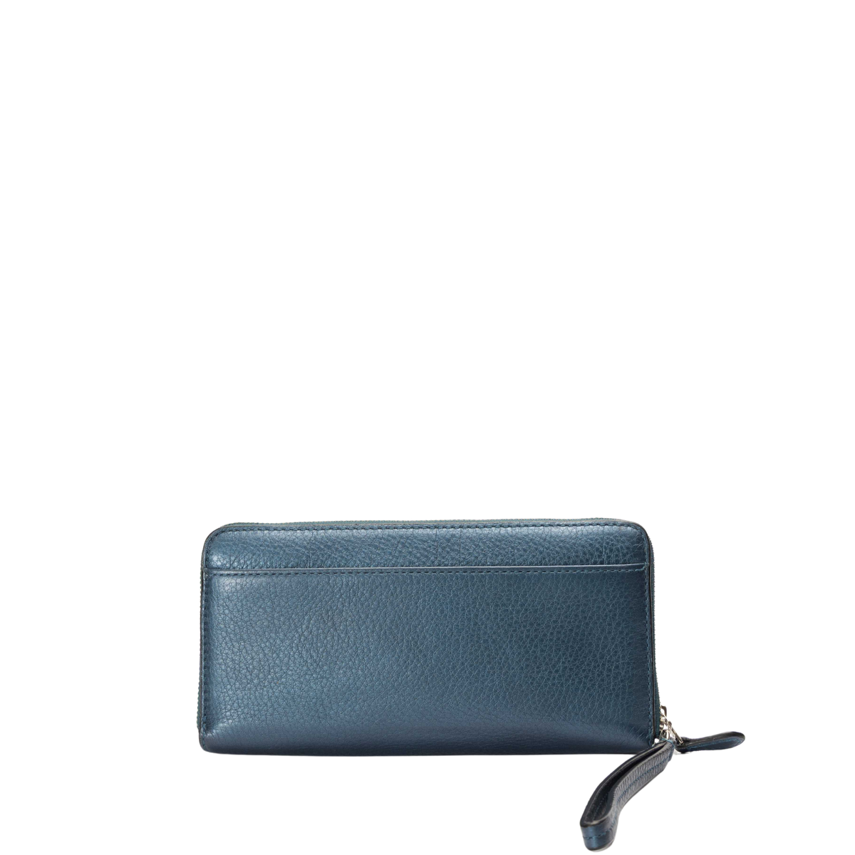 Coach Blue Double Zip Wristlet