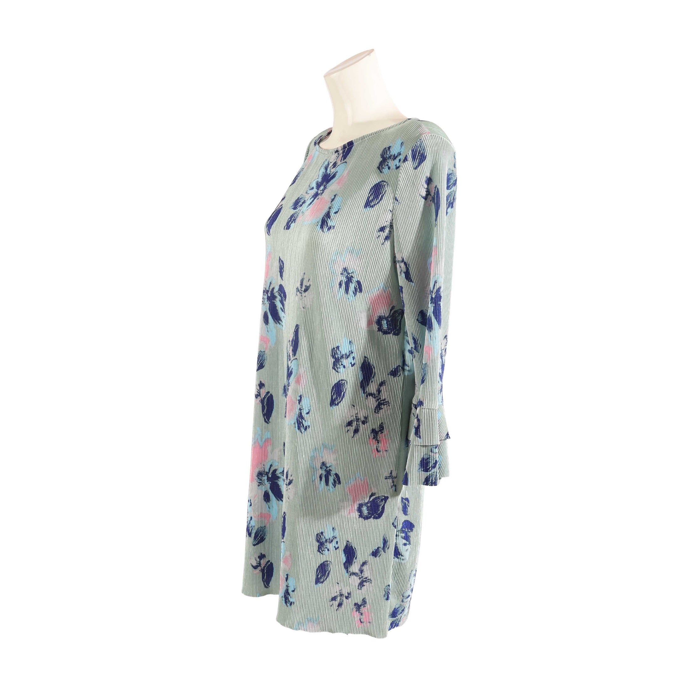 Jacqueline de Yong Blue Floral Ribbed Dress