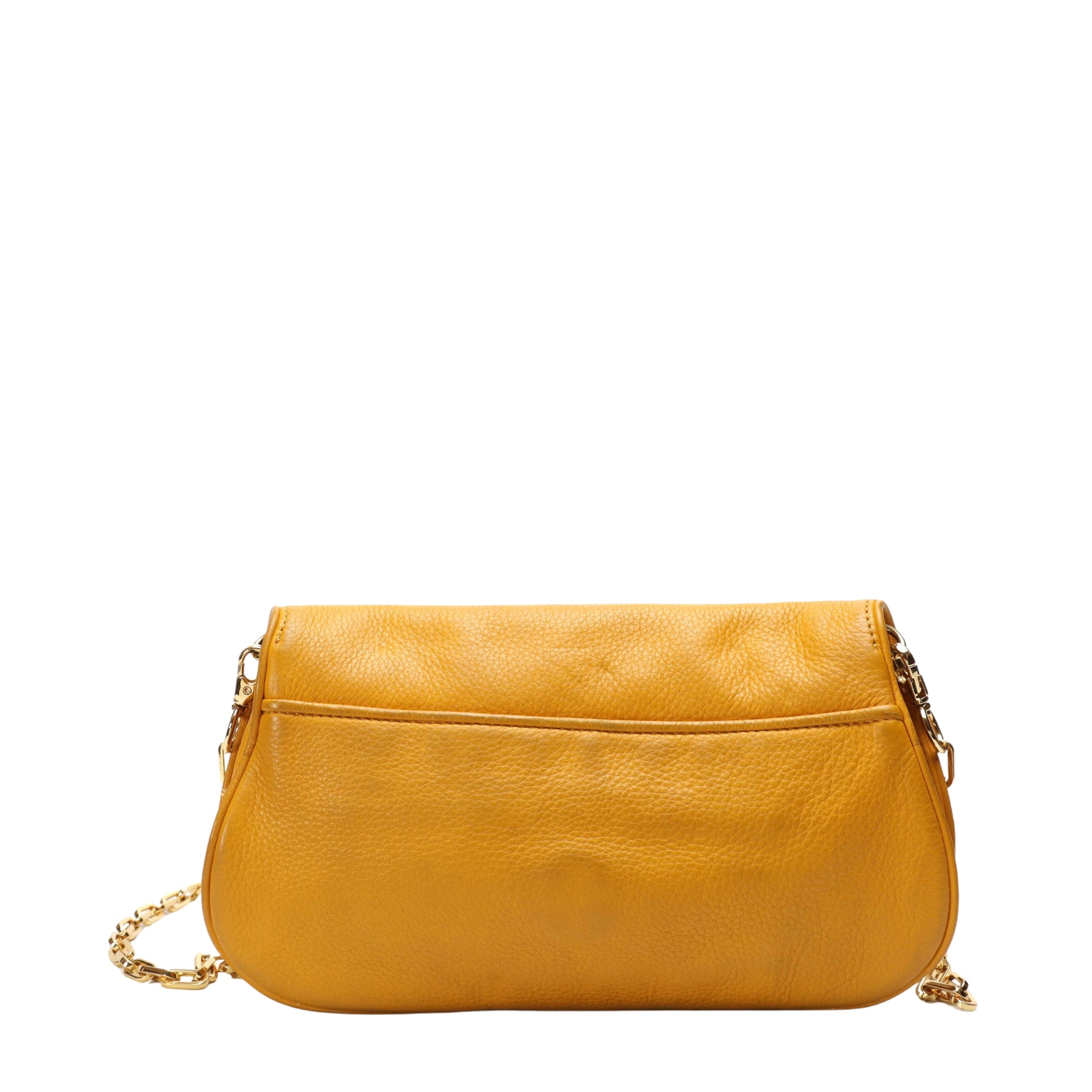 Tory Burch Reva Mustard Chain Clutch