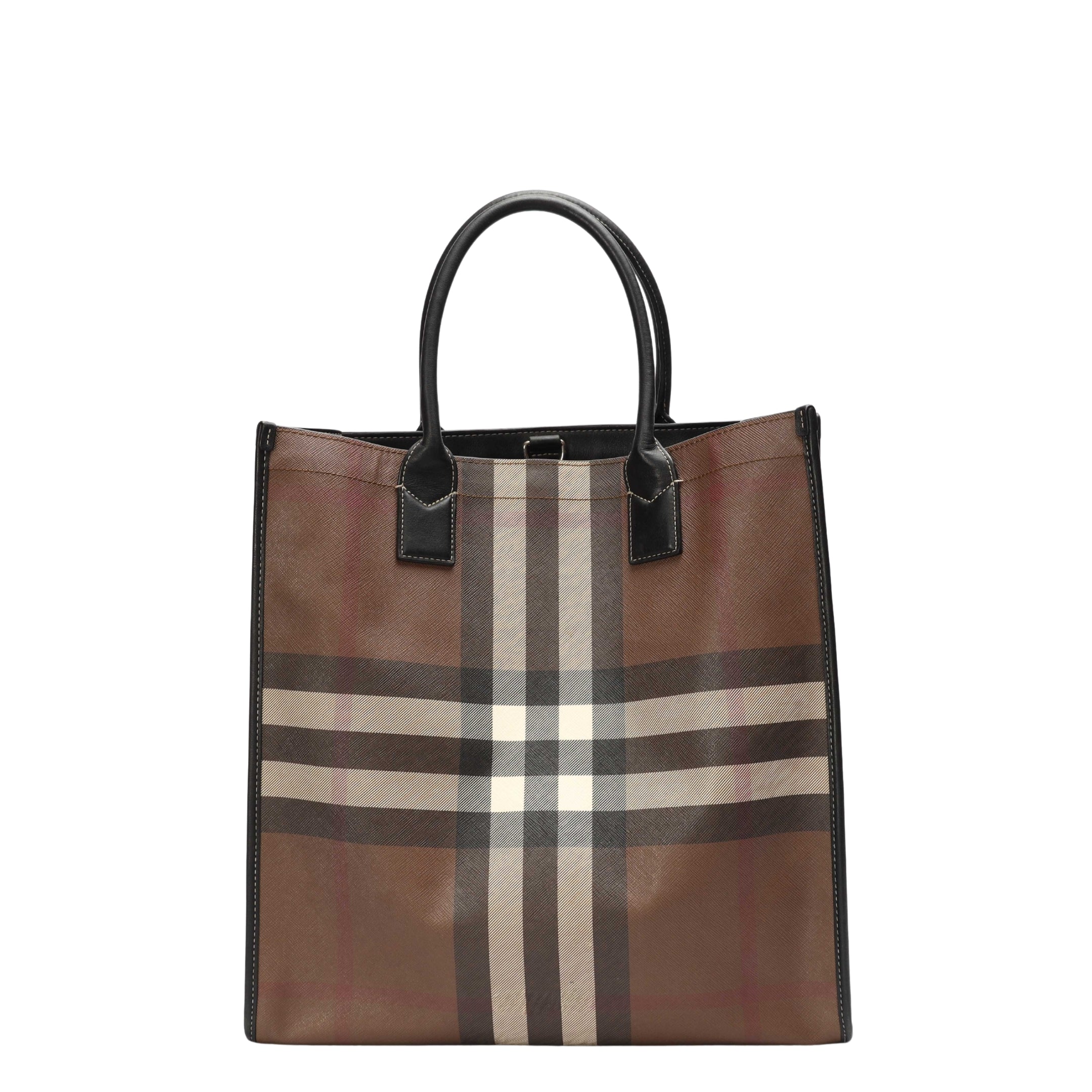 Burberry Denny Check E-Canvas Tote Bag