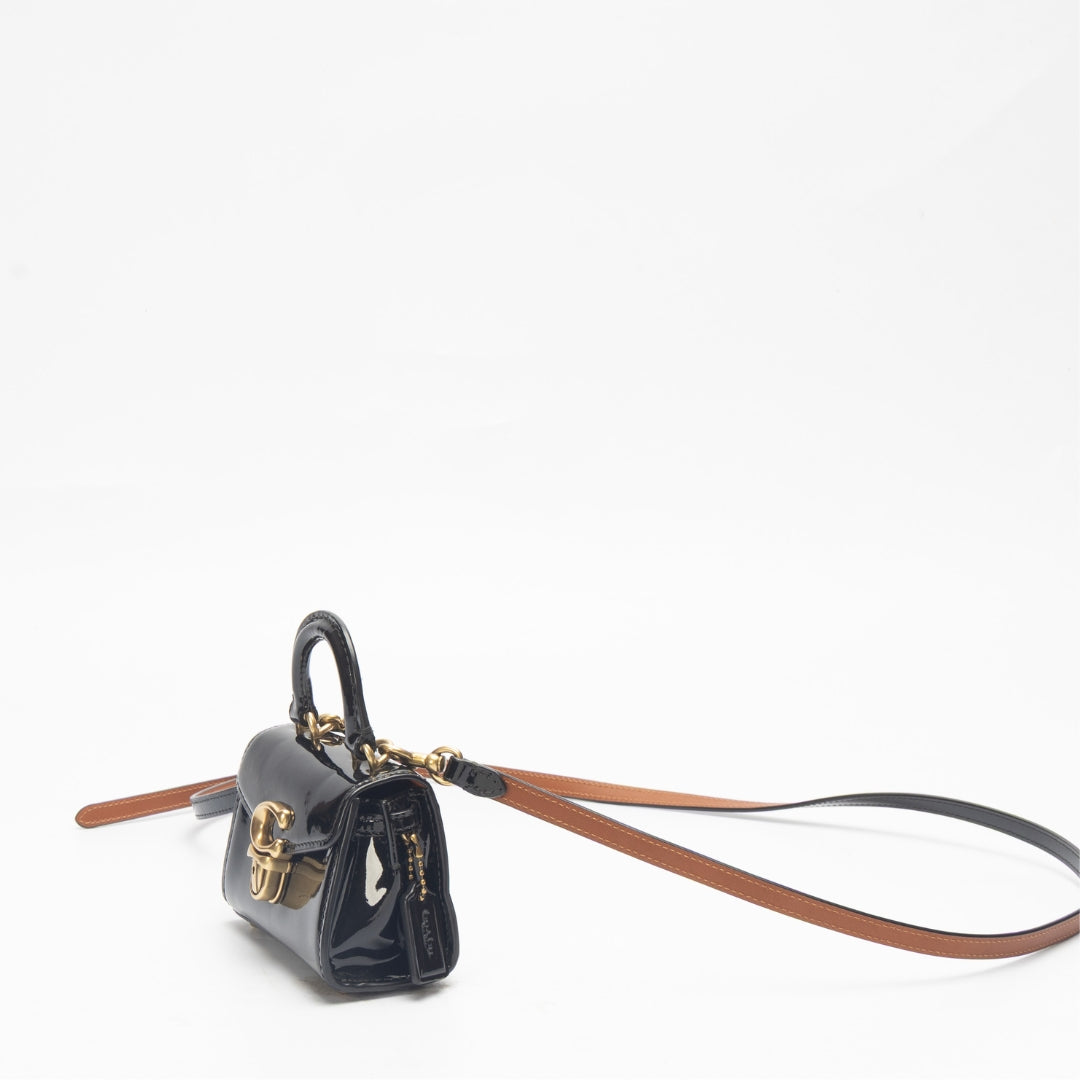 Coach Sammy Black Top Handle Mini Sling Bag