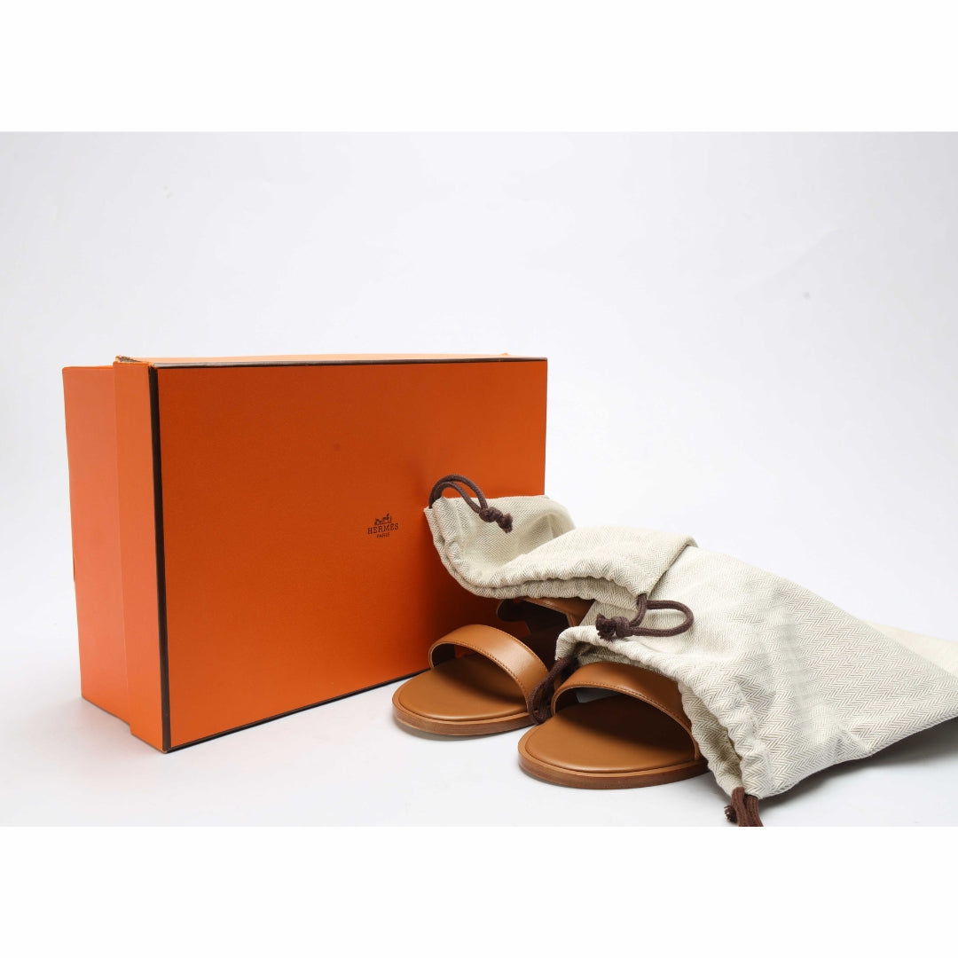 Hermes Tan Lagune Sandal