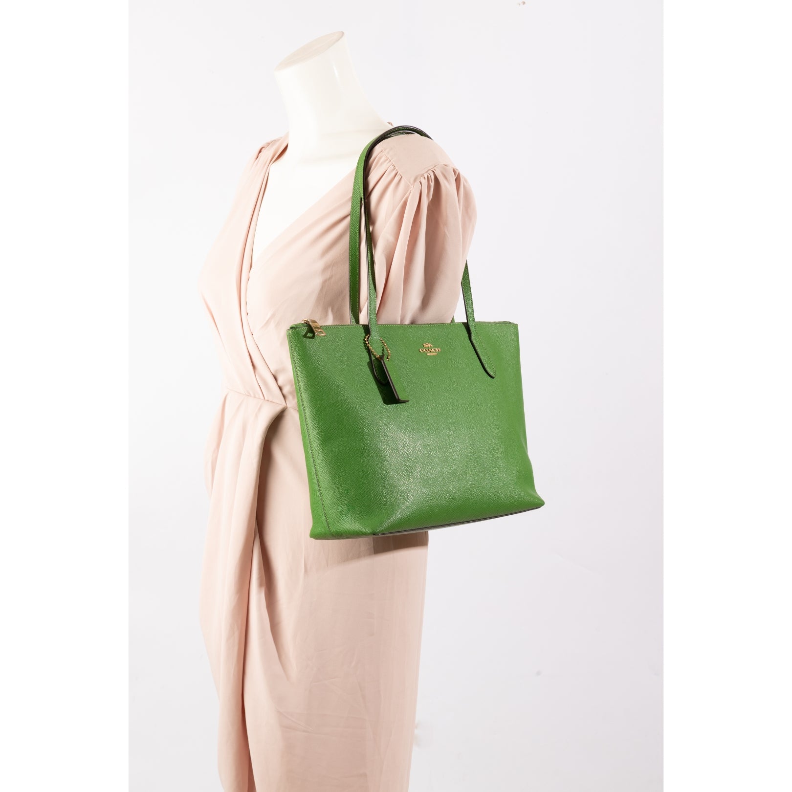 Coach Green Fiona Zip Tote Bag