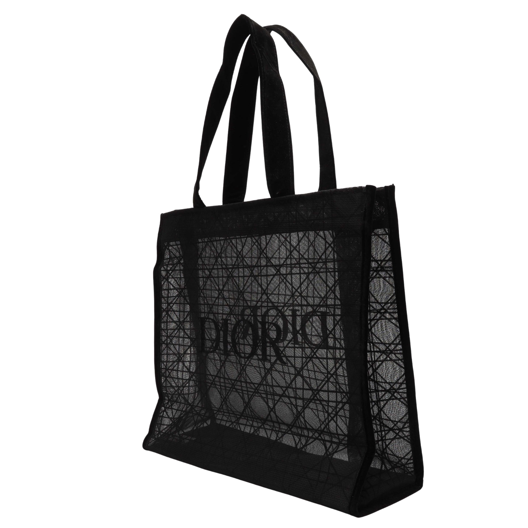 Dior Black Mesh Book Tote