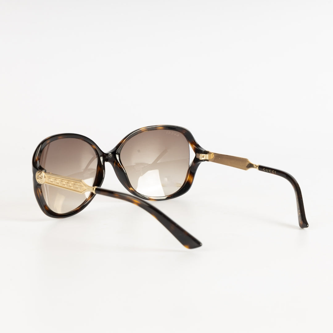 Gucci Tortoise Oversize Round Sunglasses