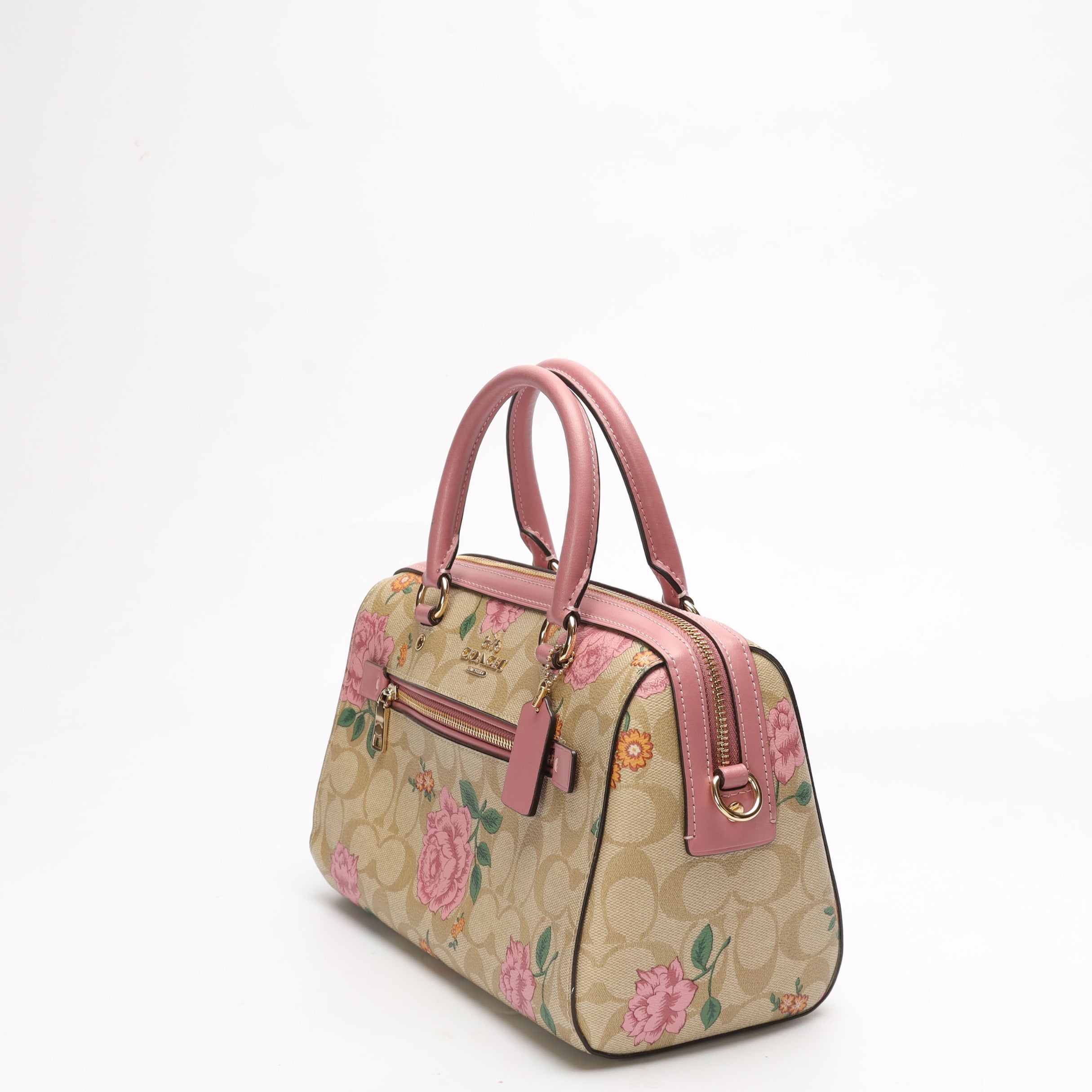 Coach Rowan Signature Canvas Rose Satchel