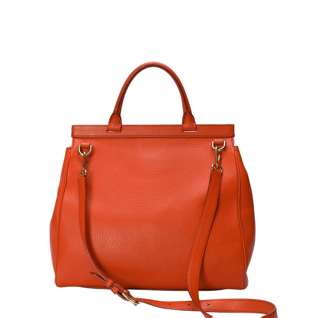 Dolce & Gabbana Orange Miss Monica Top Handle Bag