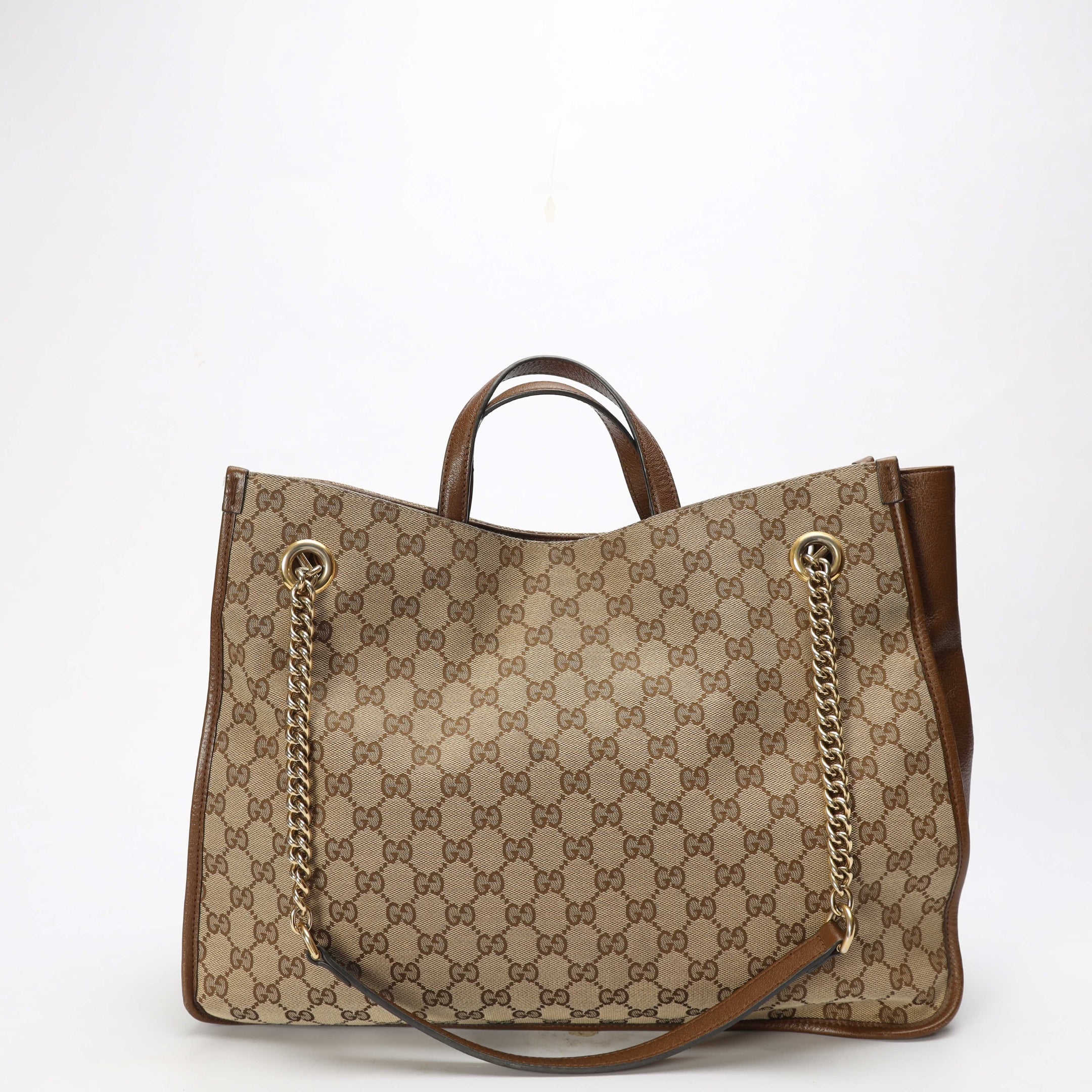 Gucci Beige/Brown GG Canvas Horsebit 1955 Tote