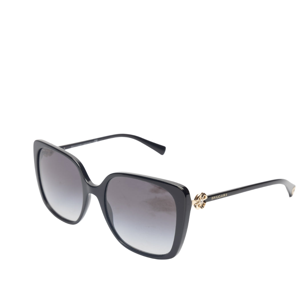Bvlgari Black Acetate Square Sunglasses
