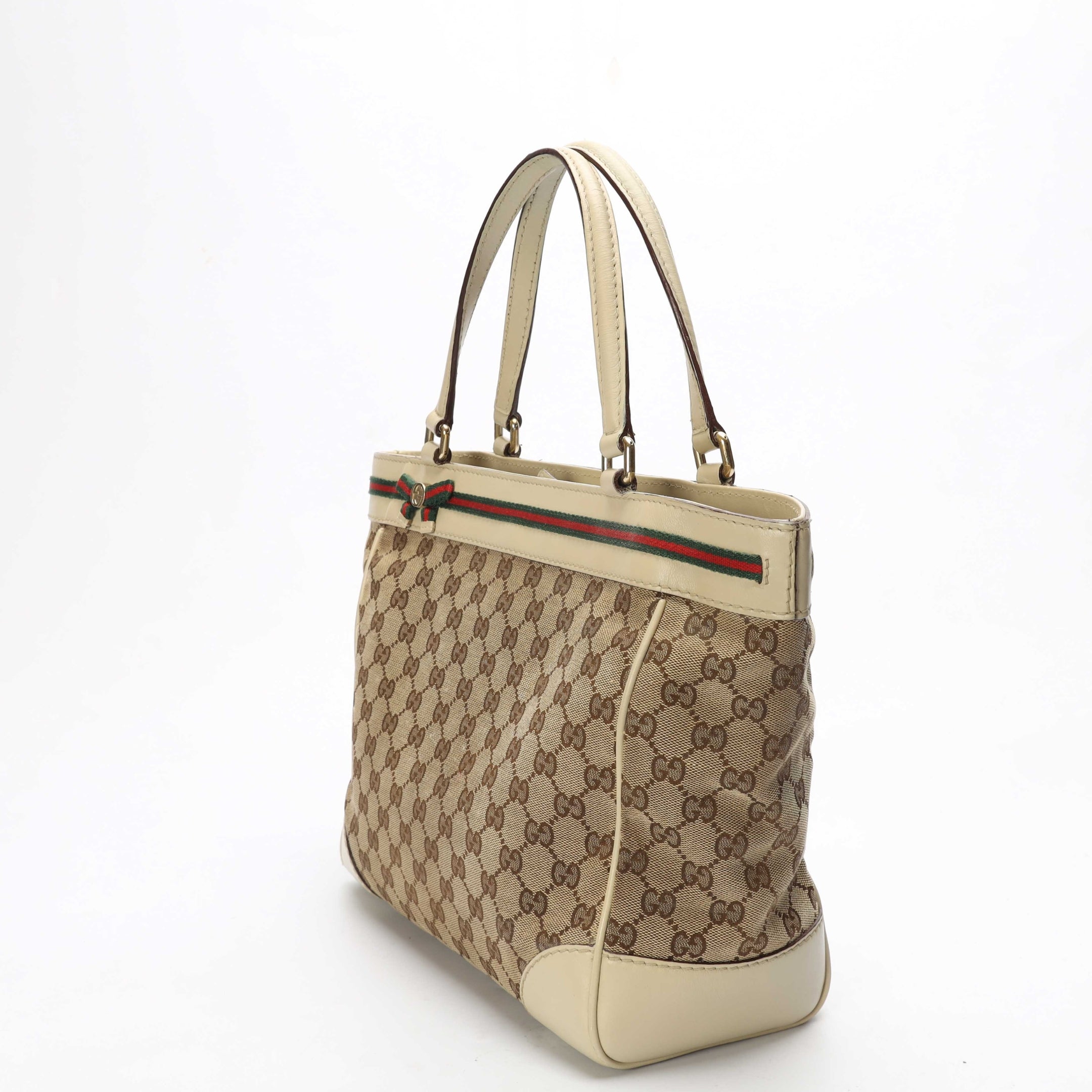 Gucci Brown/Beige GG Medium Mayfair Bow Tote