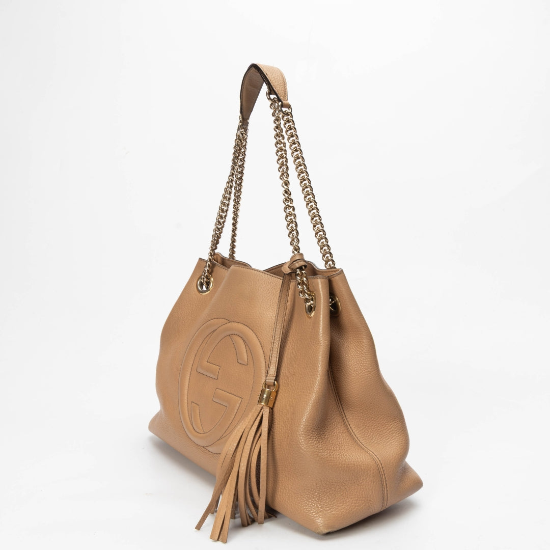 Gucci Brown Camelia Soho Tote