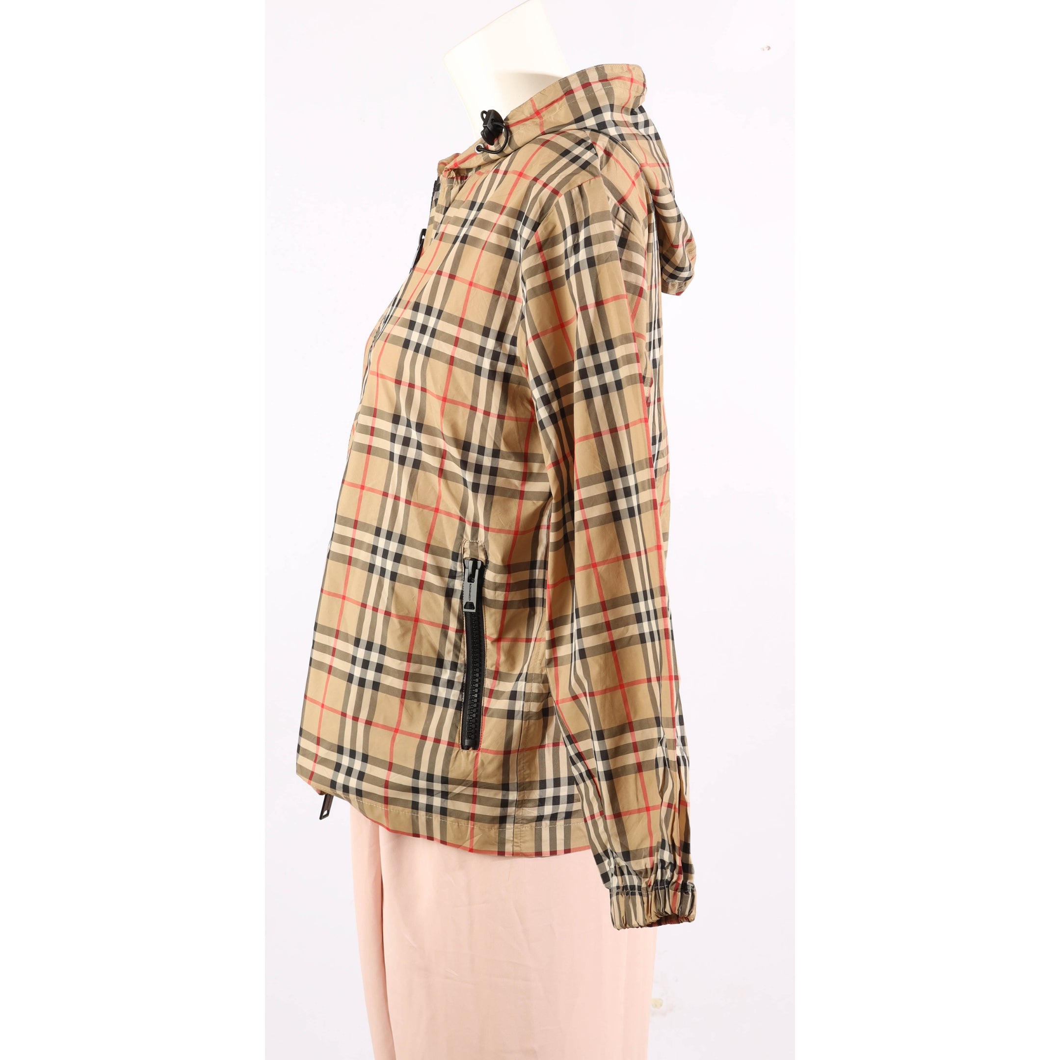 Burberry Check Nylon Hooded Jacket