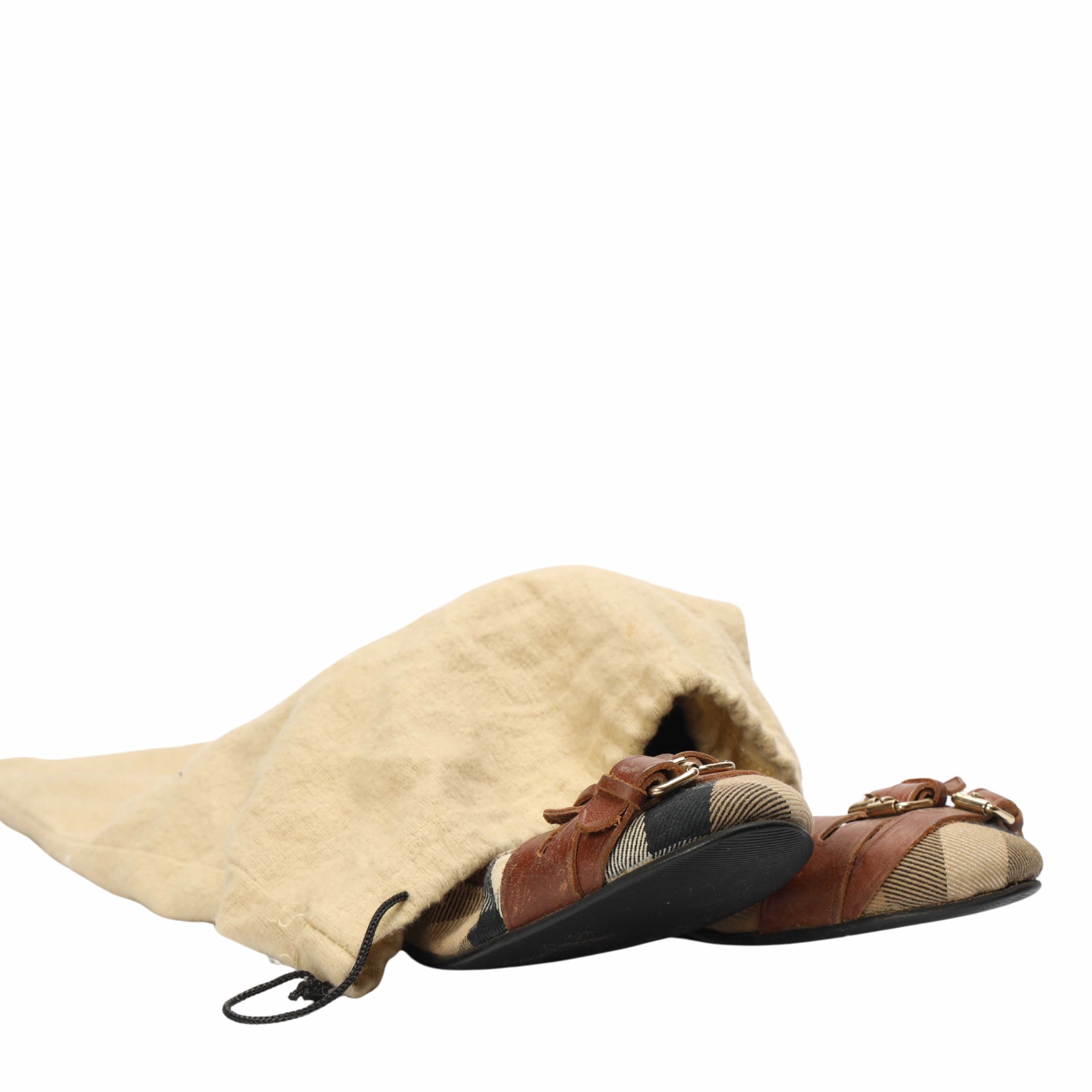 Burberry House Check Falcony Scrunch Ballet Flats