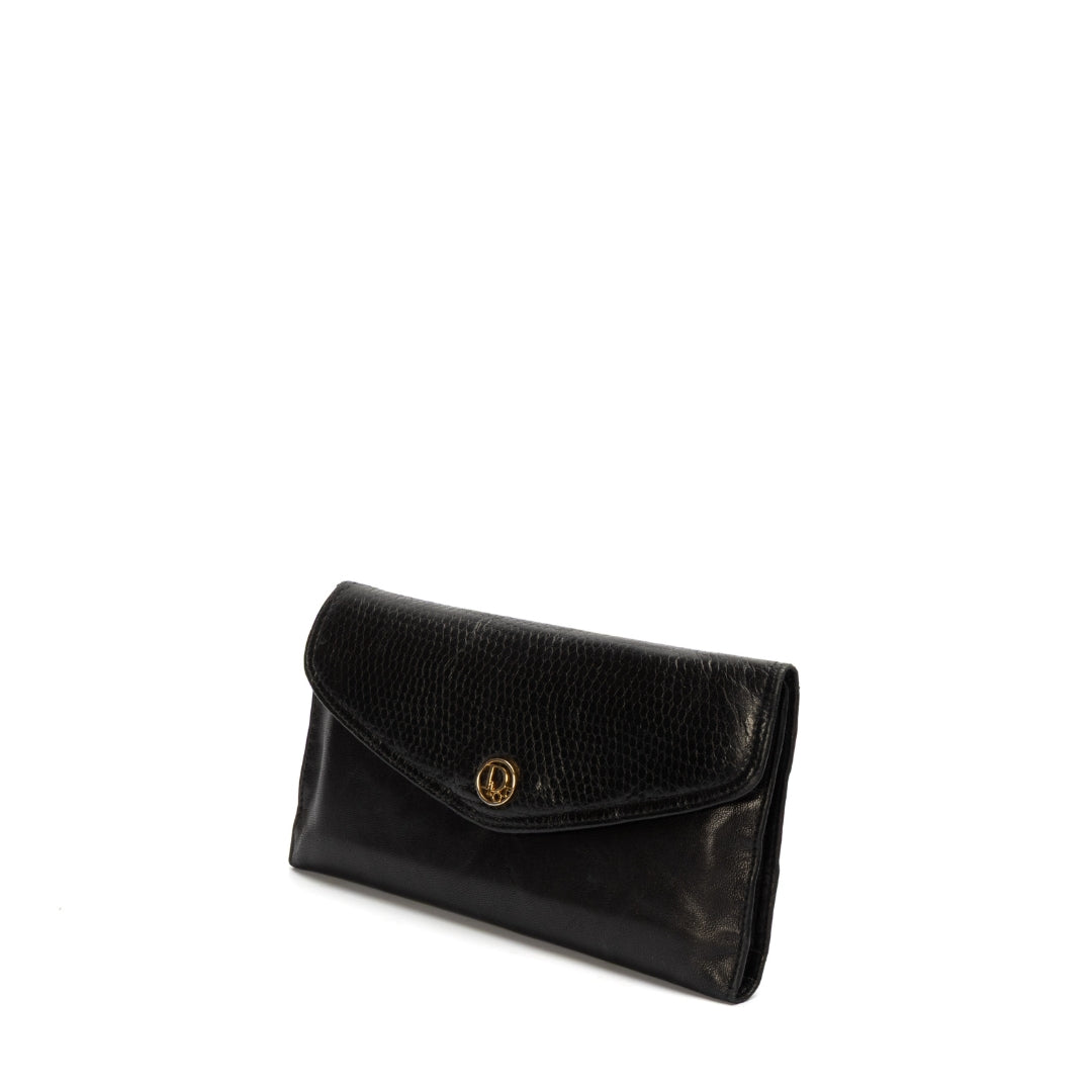 Dior Miss Caro Black Voyageur Slim Wallet