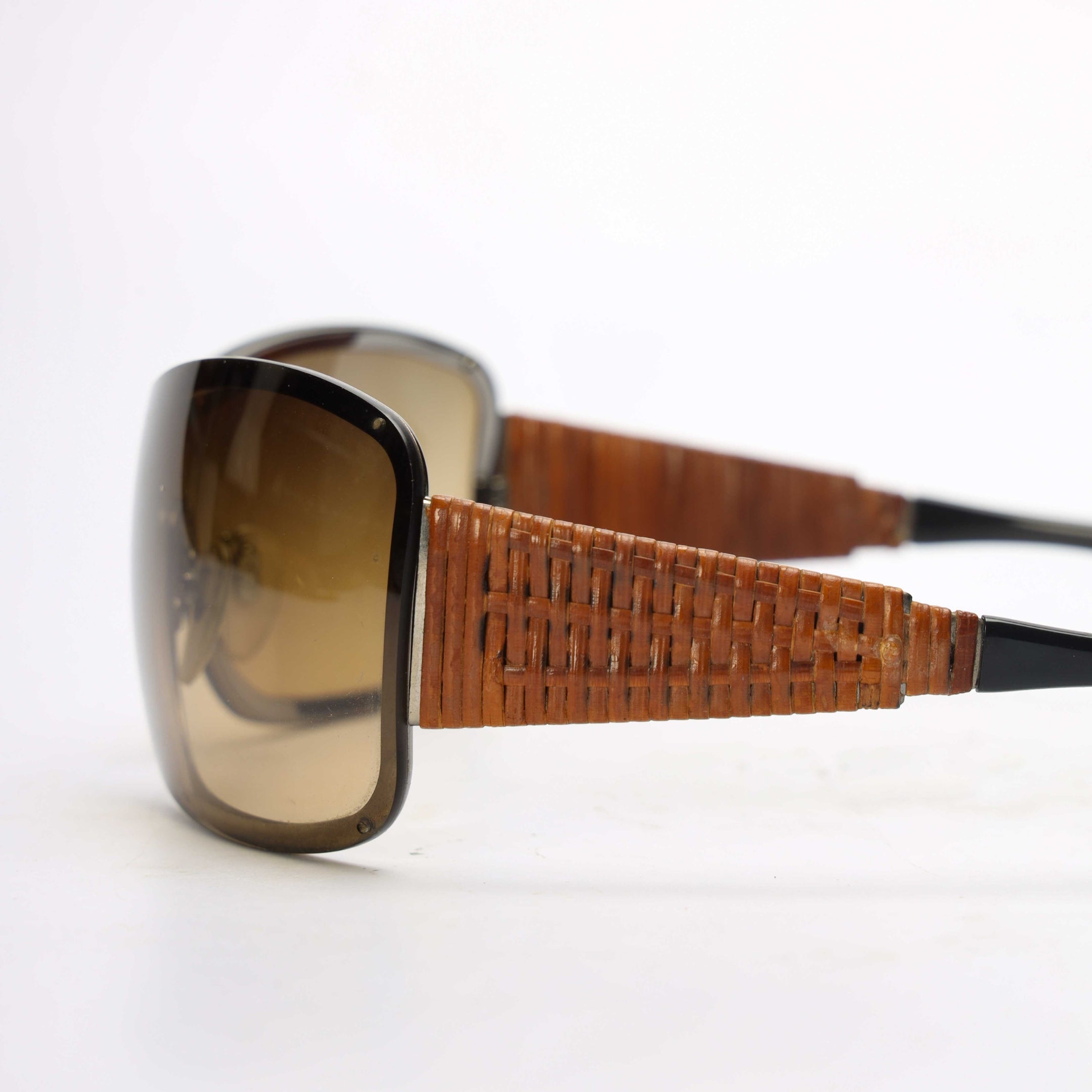 Salvatore Ferragamo Brown Shield Sunglasses