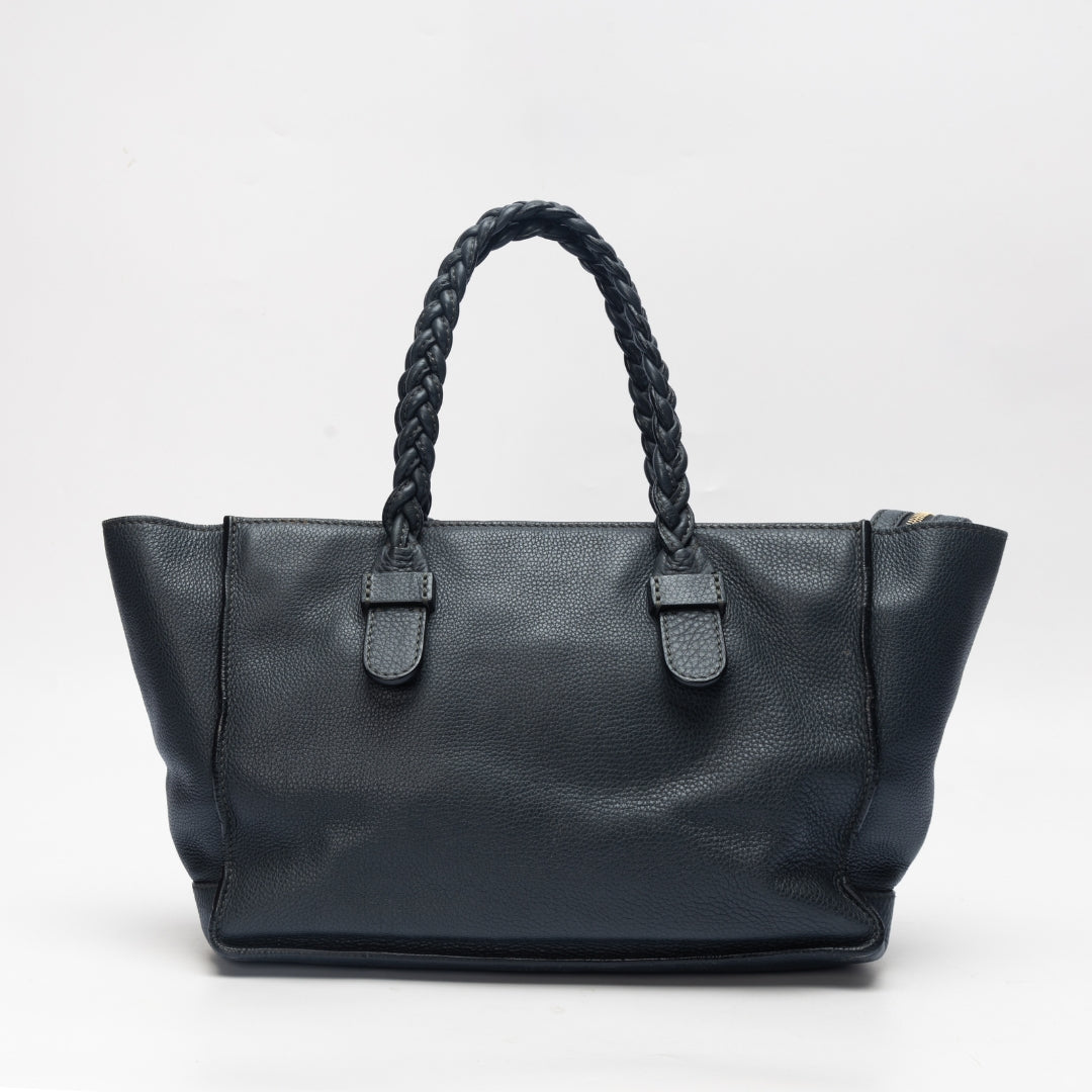 Valentino Garavani Grained Calfskin Black Tote