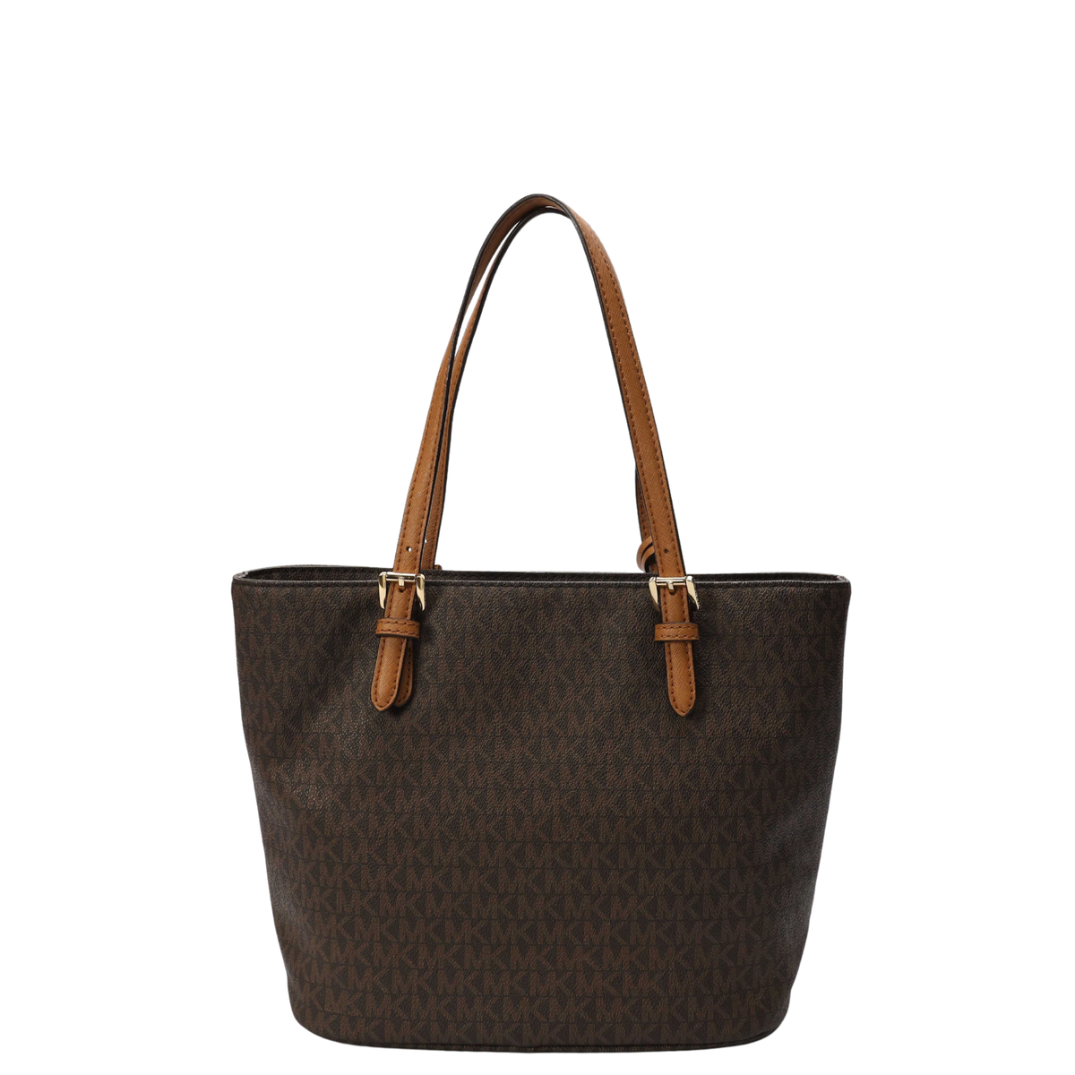 Michael Kors Jet Set Brown Logo Pocket Tote