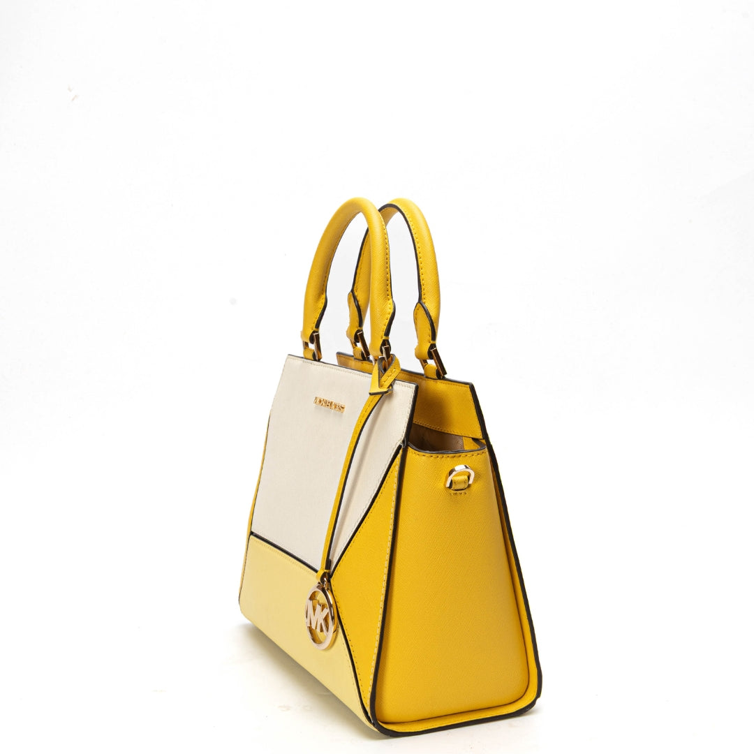 Michael Kors Yellow Prism Convertible Satchel