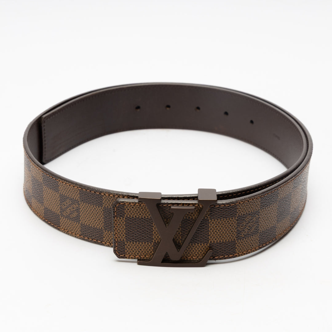Louis Vuitton Damier Ebene Canvas LV Initiales Belt